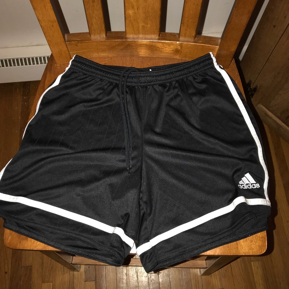 Women’s Adidas pinstriped Black & white shorts